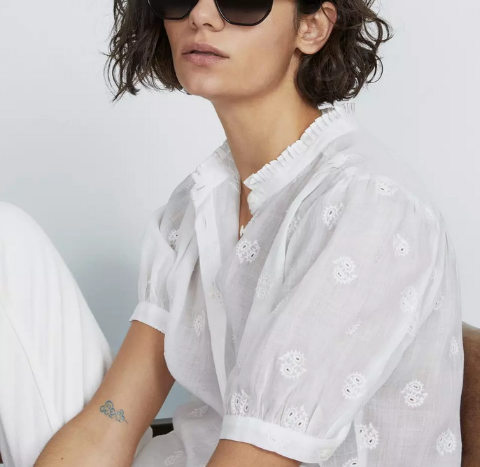 rag & bone Jordan Embroidered Blouse