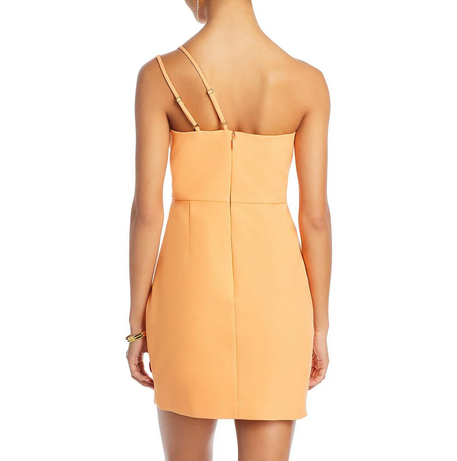 BCBGMAXAZRIA Asymmetric One Shoulder Mini Dress