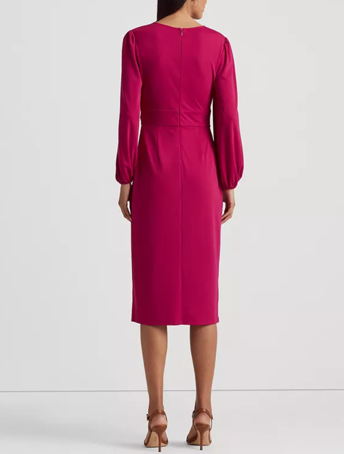 LAUREN RALPH LAUREN Twist-Front Jersey Cutout Dress DGFOutlet LAUREN RALPH LAUREN Twist-Front Jersey Cutout Dress DGFOutlet