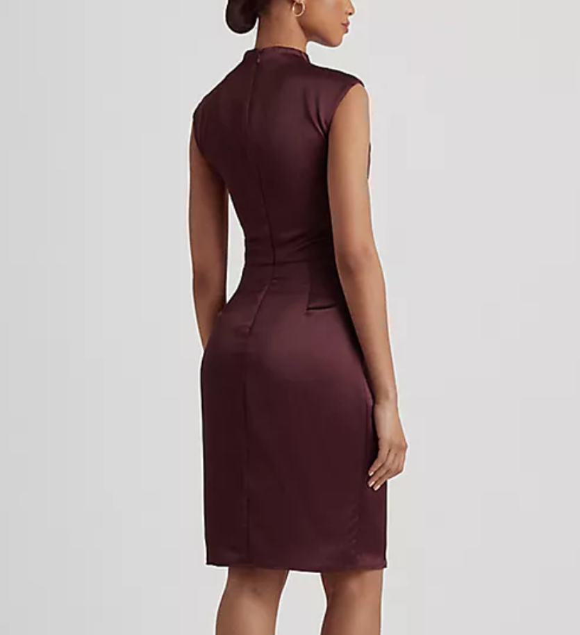 ralph lauren burgundy dress Lauren Ralph Lauren Womens Chiffon Paisley Evening Dress Purple 0
