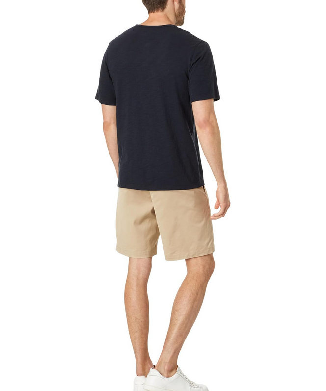 Vince MEN Slub Split-Neck Short Sleeve Tee