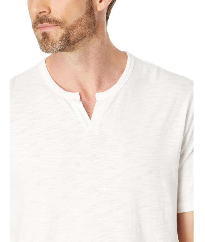 Vince MEN Slub Split-Neck Short Sleeve Tee