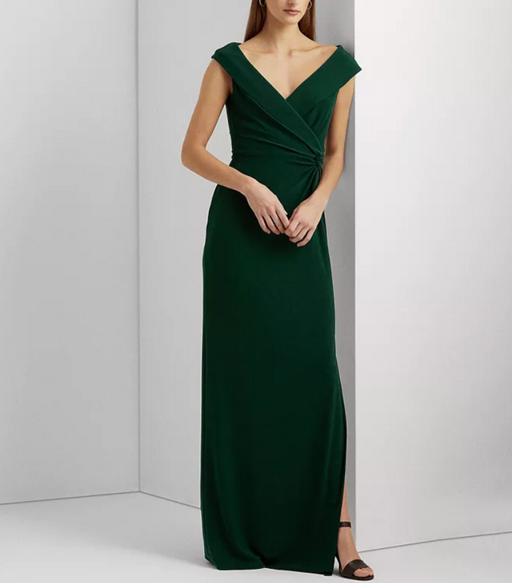 LAUREN RALPH LAUREN Jersey Column Gown