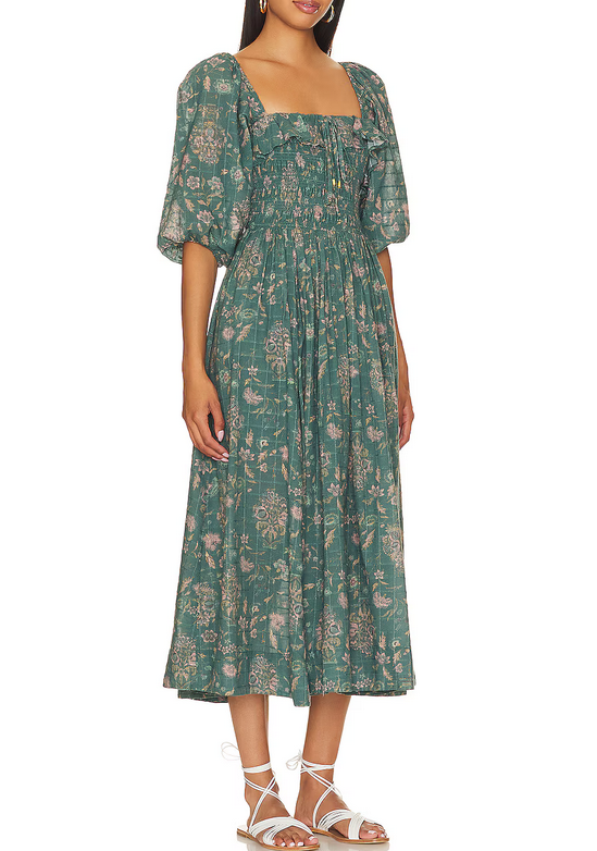 Free People Oasis Printed Midi Dress – DGFOutlet