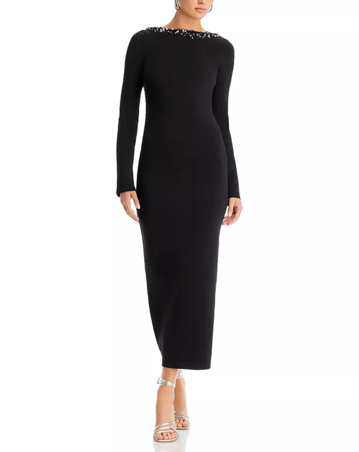 Cult Gaia Eleanora Embellished Knit Dress