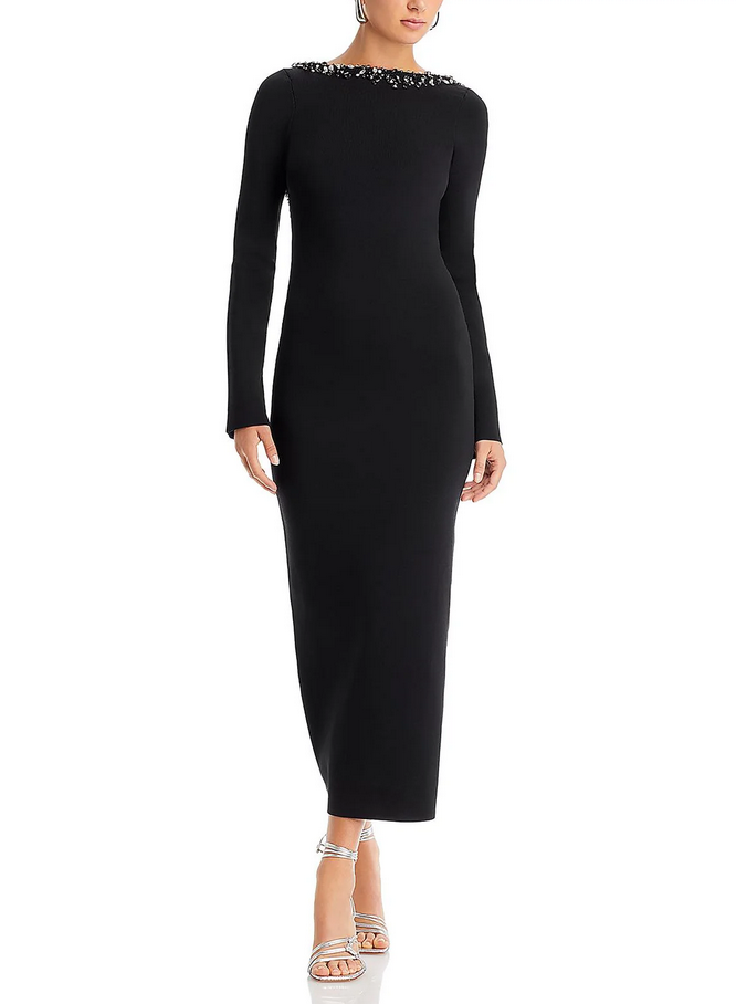 Cult Gaia Eleanora Embellished Knit Dress