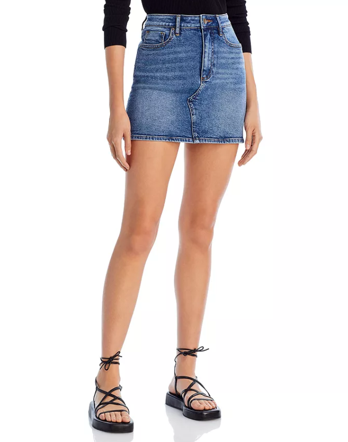 AQUA Denim Mini Skirt