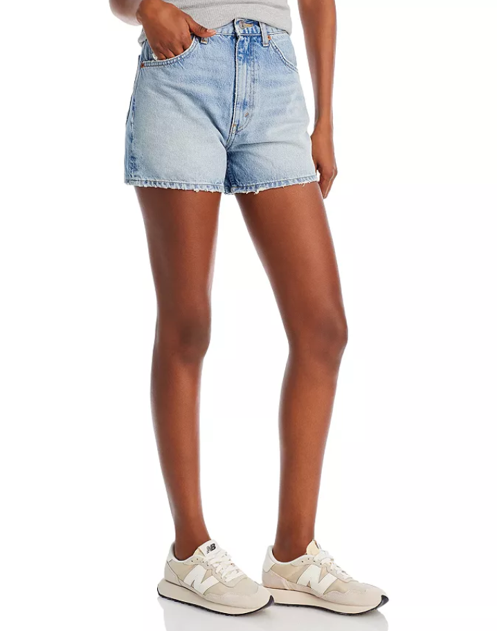 RE/DONE The Midi High Rise Denim Shorts
