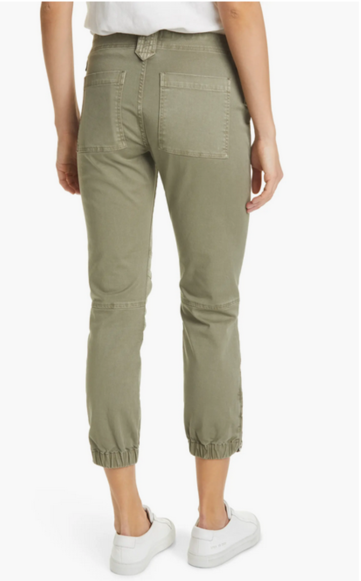 FRAME Banded Hem Moto Pants