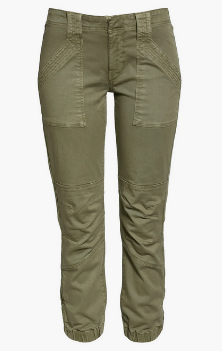 FRAME Banded Hem Moto Pants