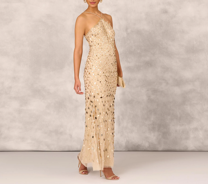 Aidan Mattox Beaded Mermaid Gown