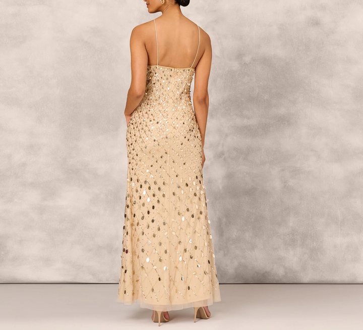 Aidan Mattox Beaded Mermaid Gown