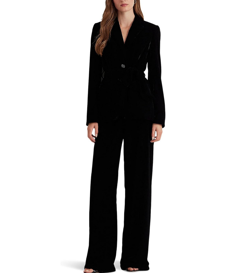 LAUREN RALPH LAUREN Velvet Wide-Leg Pants