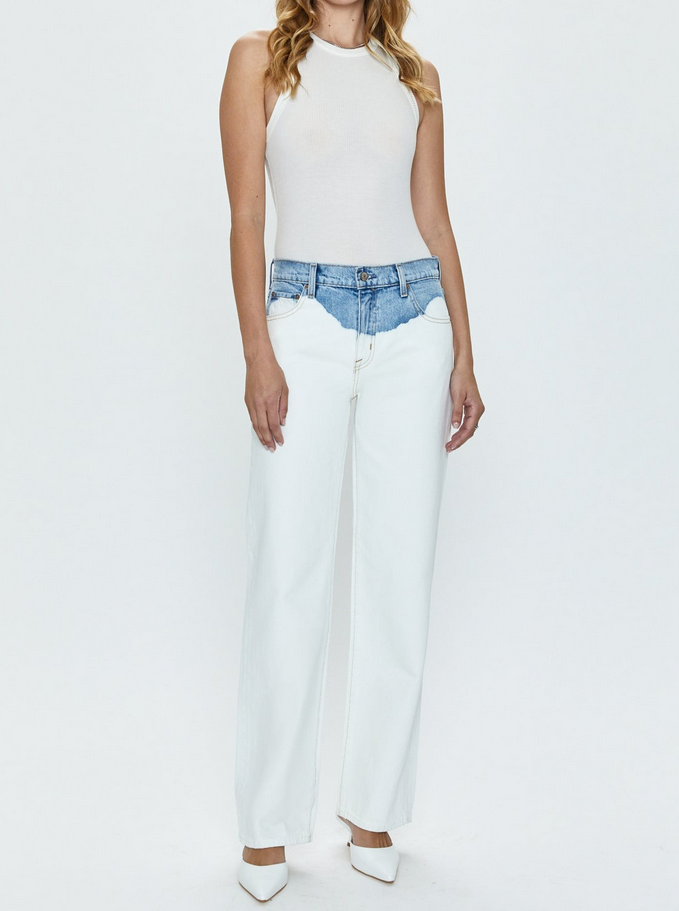 PISTOLA Bobbie Mid Rise Loose Straight Jeans