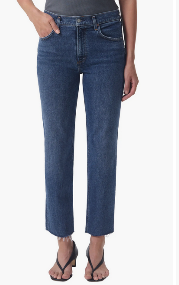 AGOLDE Kye Mid Rise Straight Crop Jeans