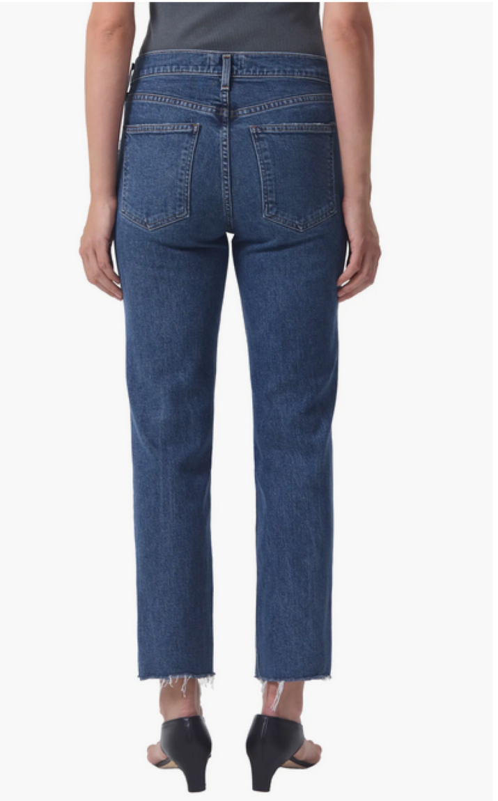 AGOLDE Kye Mid Rise Straight Crop Jeans