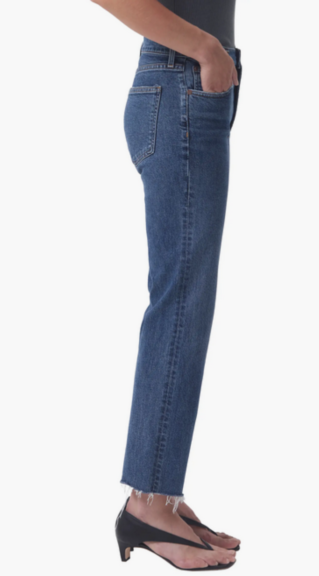 AGOLDE Kye Mid Rise Straight Crop Jeans