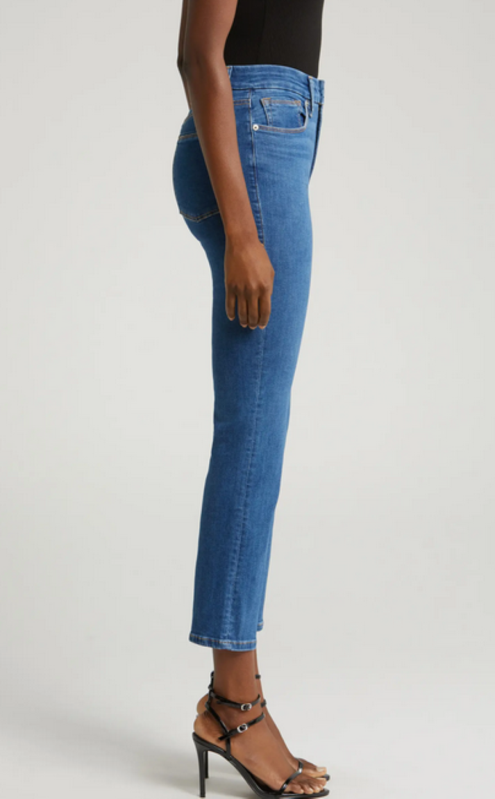 Good American Cotton Blend Good Legs High Rise Straight Jeans