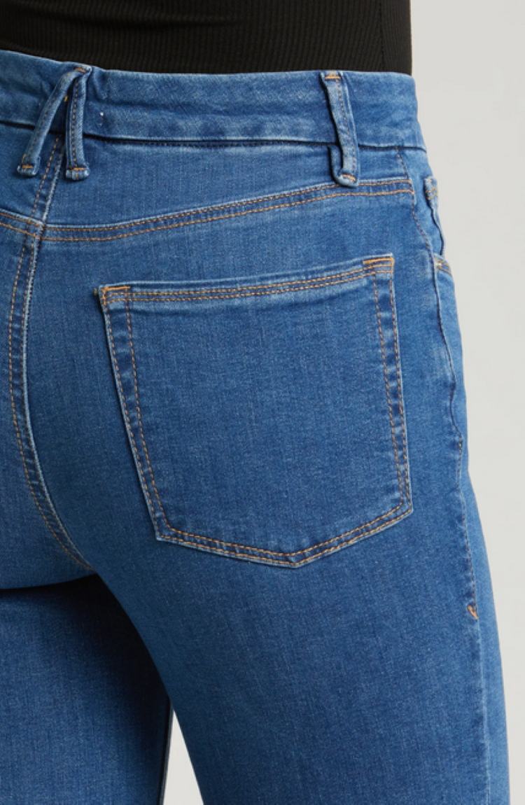 Good American Cotton Blend Good Legs High Rise Straight Jeans