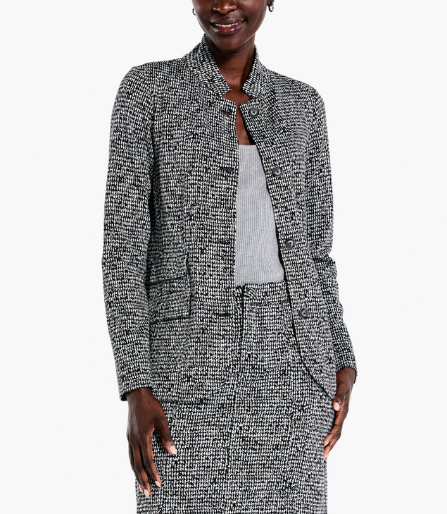 Nic+Zoe Plus Etched Tweed Jacket
