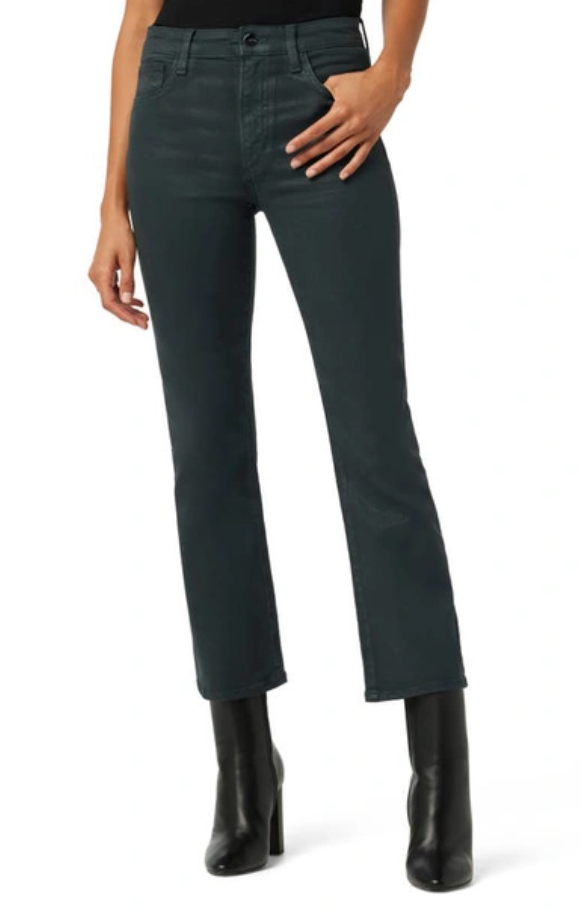 Joe's Jeans The Callie Coated High Rise Cropped Bootcut Jeans