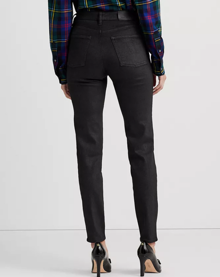 LAUREN RALPH LAUREN Coated High-Rise Skinny Ankle Jeans