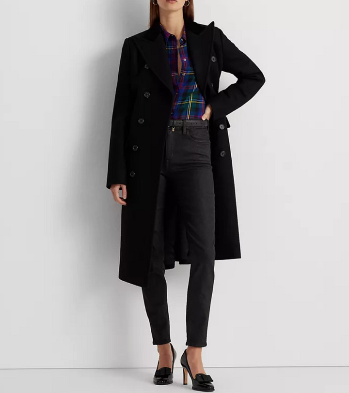 LAUREN RALPH LAUREN Coated High-Rise Skinny Ankle Jeans