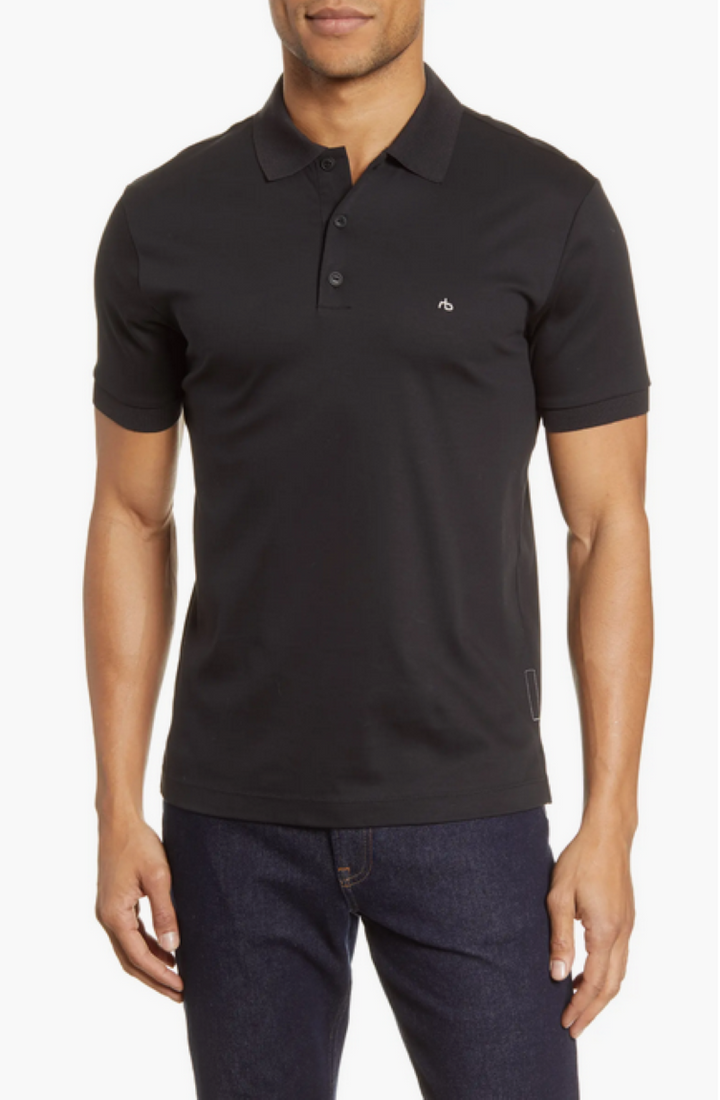rag & bone MEN Interlock Heathered Polo Shirt