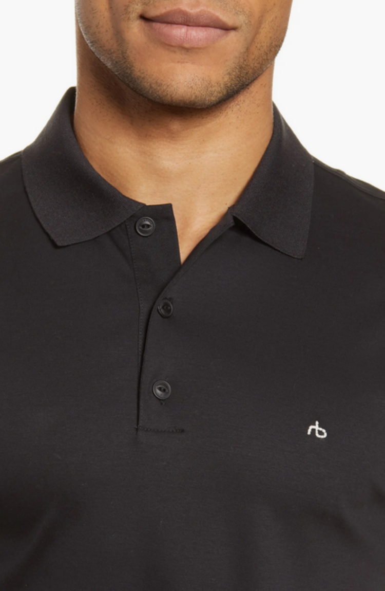 rag & bone MEN Interlock Heathered Polo Shirt