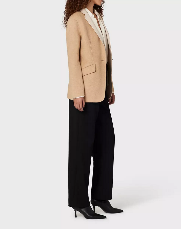 RAG & BONE Margot Single Breasted Virgin Wool Blend Blazer