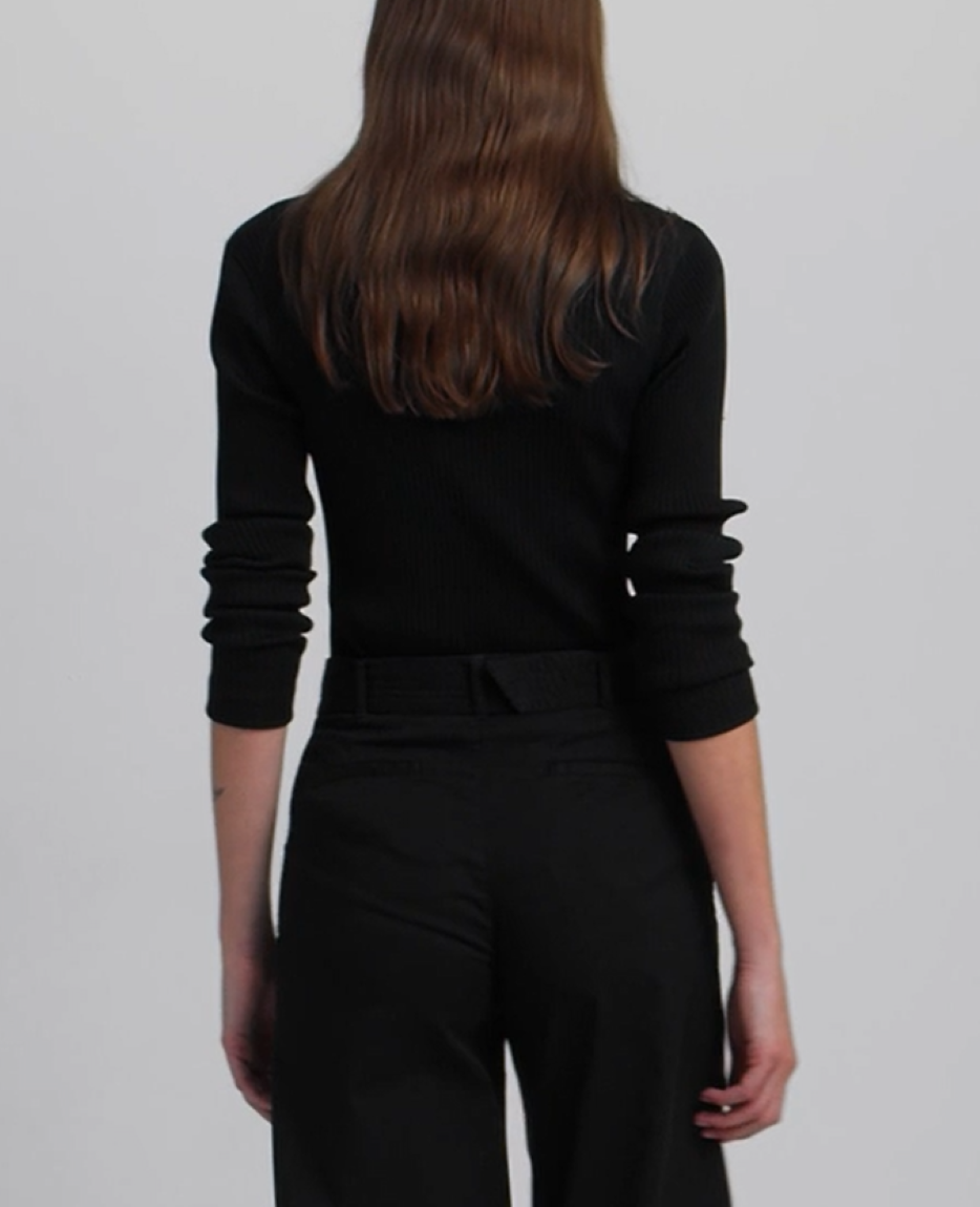 LAUREN RALPH LAUREN Rib-Knit Long-Sleeve Polo Cardigan