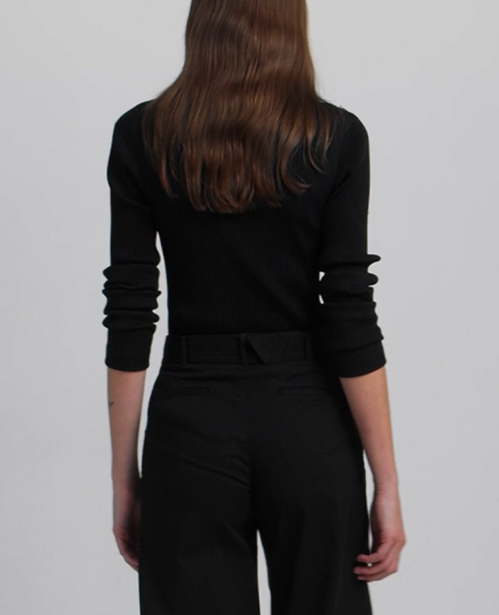 LAUREN RALPH LAUREN Rib-Knit Long-Sleeve Polo Cardigan