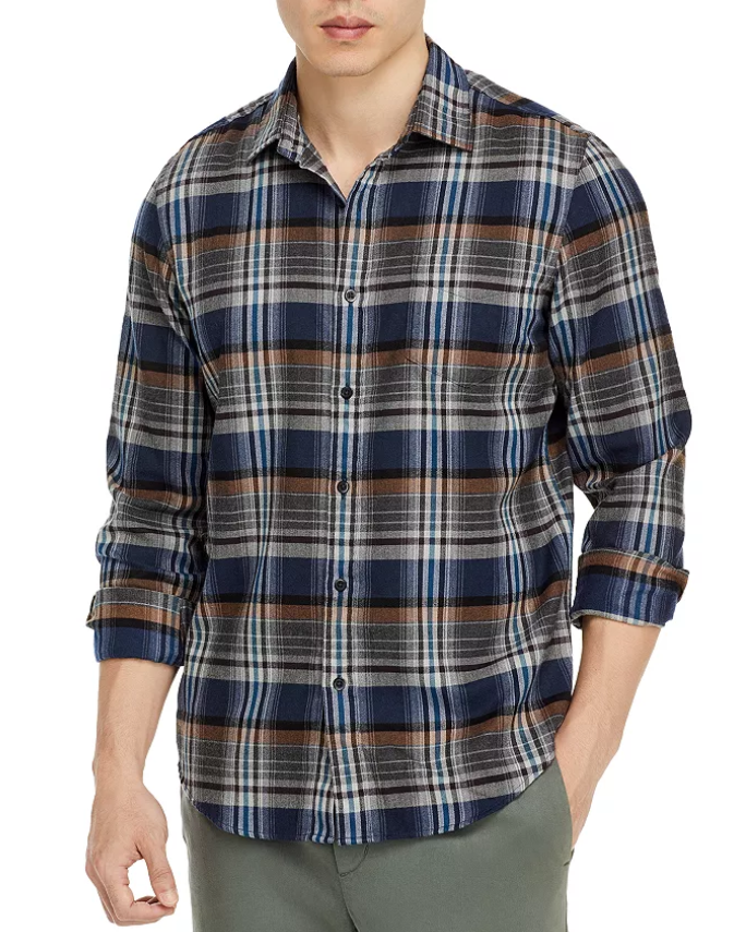 The MEN Store Long Sleeve Check Flannel Shirt