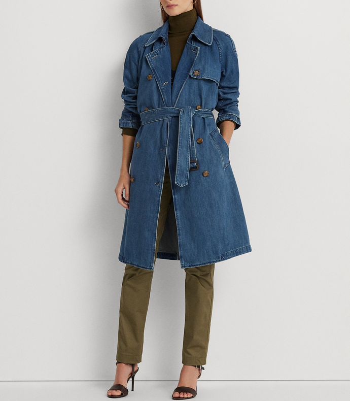 Lauren Ralph Lauren Denim Trench Coat