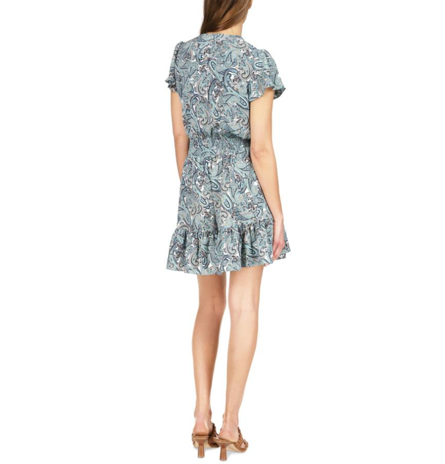 MICHAEL MICHAEL KORS Paisley Faux-Wrap Mini Dress