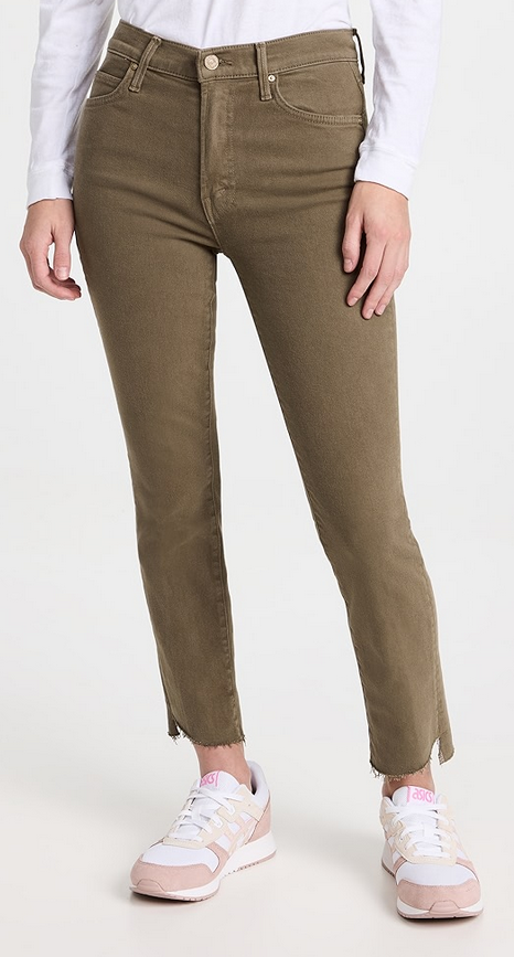 Mother High Waisted Rascal Ankle Step Fray Jeans