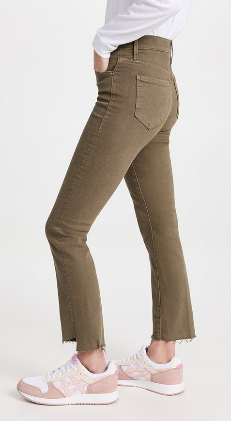 Mother High Waisted Rascal Ankle Step Fray Jeans