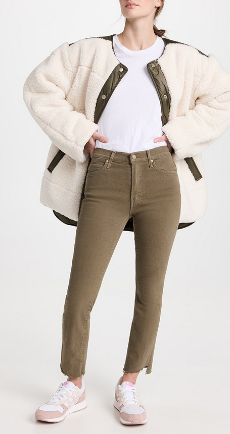 Mother High Waisted Rascal Ankle Step Fray Jeans