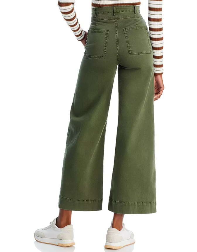 FRAME Double Waistband Wide Leg Jeans