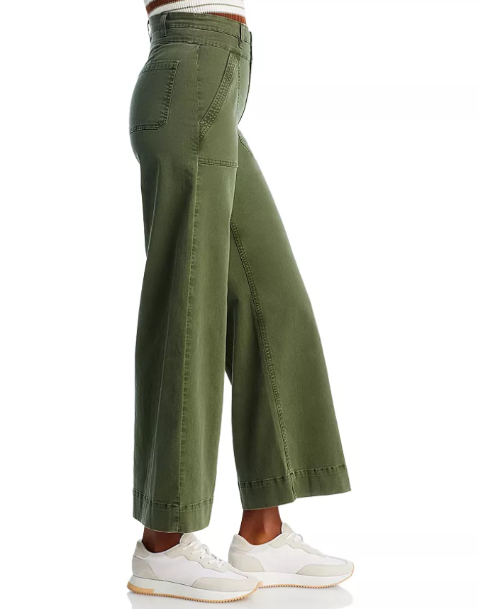 FRAME Double Waistband Wide Leg Jeans