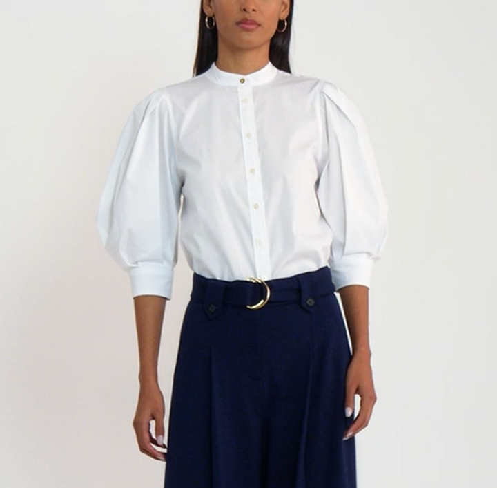 LAUREN RALPH LAUREN Cotton Blouson-Sleeve Shirt