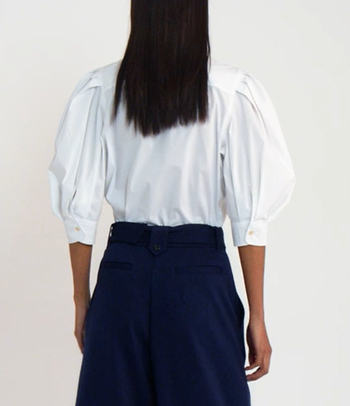 LAUREN RALPH LAUREN Cotton Blouson-Sleeve Shirt