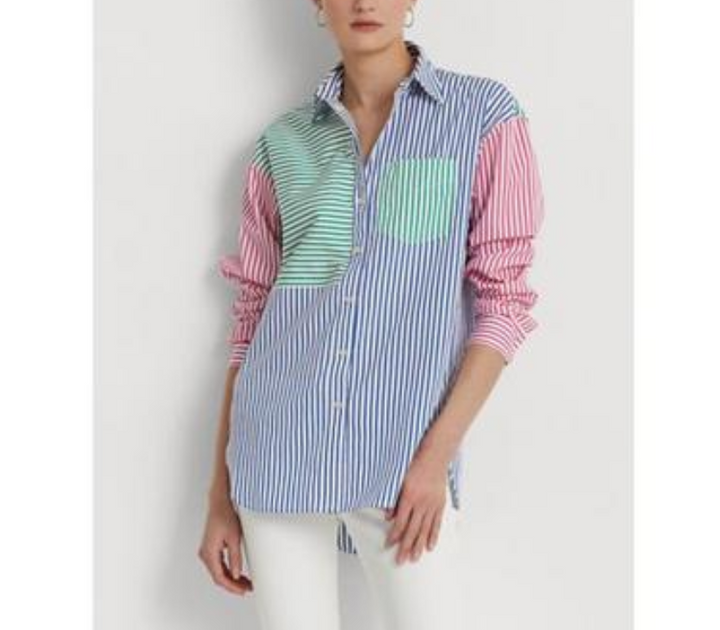 LAUREN Ralph Lauren Striped Cotton Broadcloth Shirt