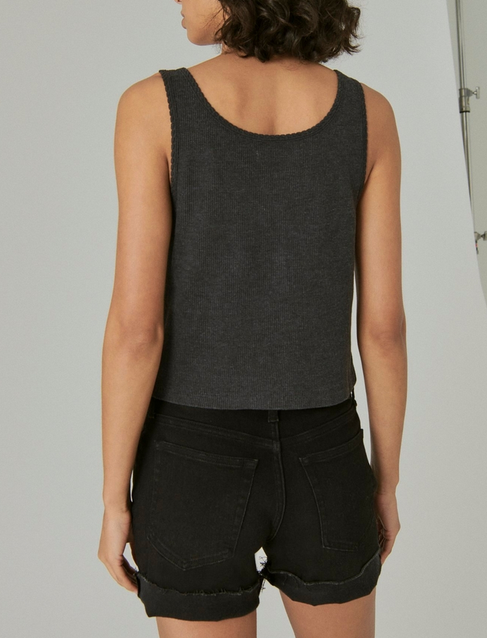 Lucky Brand Waffle Boy Henley Tank Top