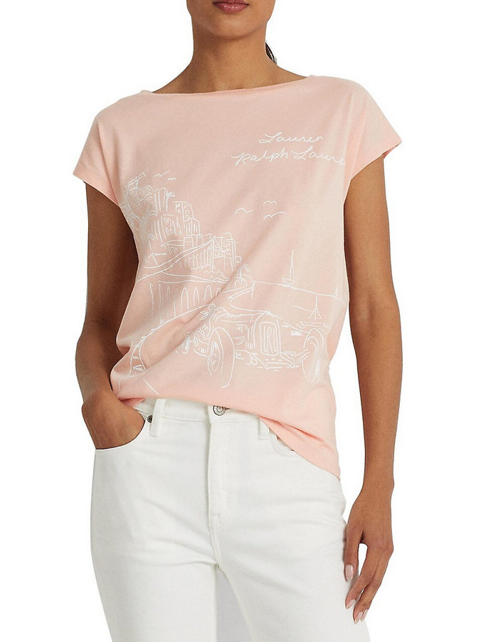 LAUREN RALPH LAUREN Graphic Jersey T-Shirt