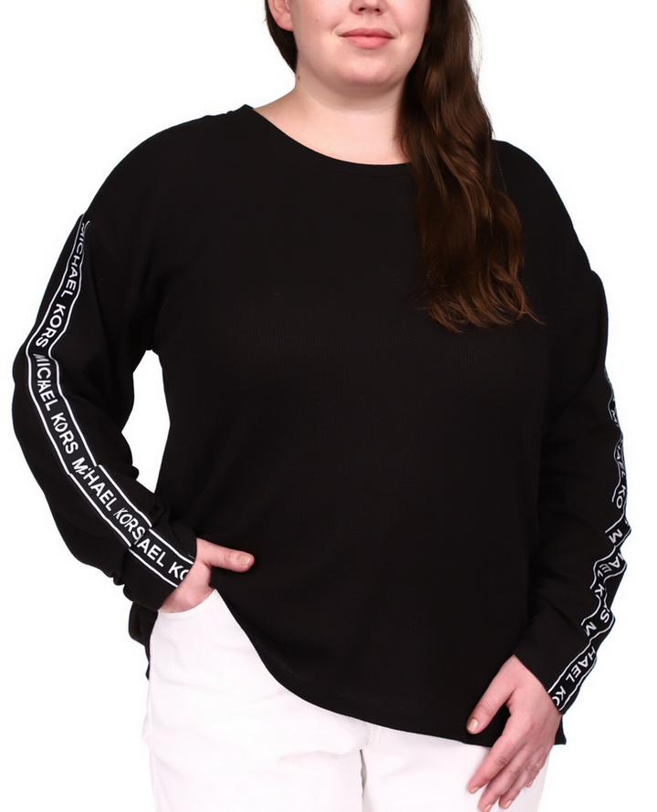 MICHAEL MICHAEL KORS Plus Size Logo-Tape Top