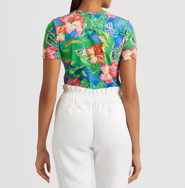 LAUREN RALPH LAUREN Floral Stretch Cotton T-Shirt