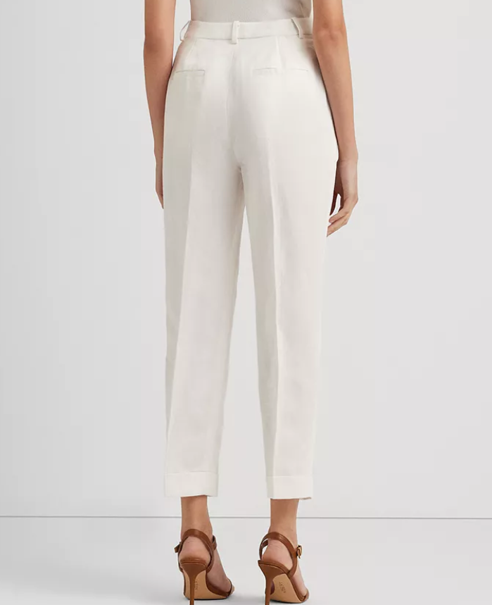 Ralph Lauren Linen-Blend Twill Ankle Pants