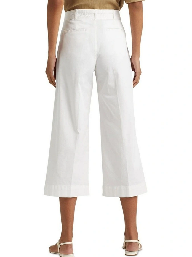 Ralph Lauren Micro-Sanded Twill Belted Wide-Leg Pants