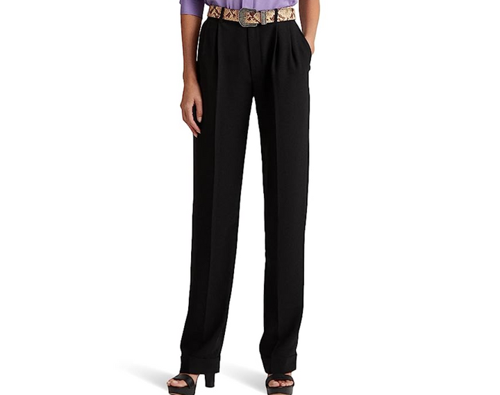 LAUREN Ralph Lauren Pleated Sable Crepe Pants